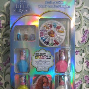 Disney The Little Mermaid Nail Art Kit ~ Polishes, Nail Gems & More